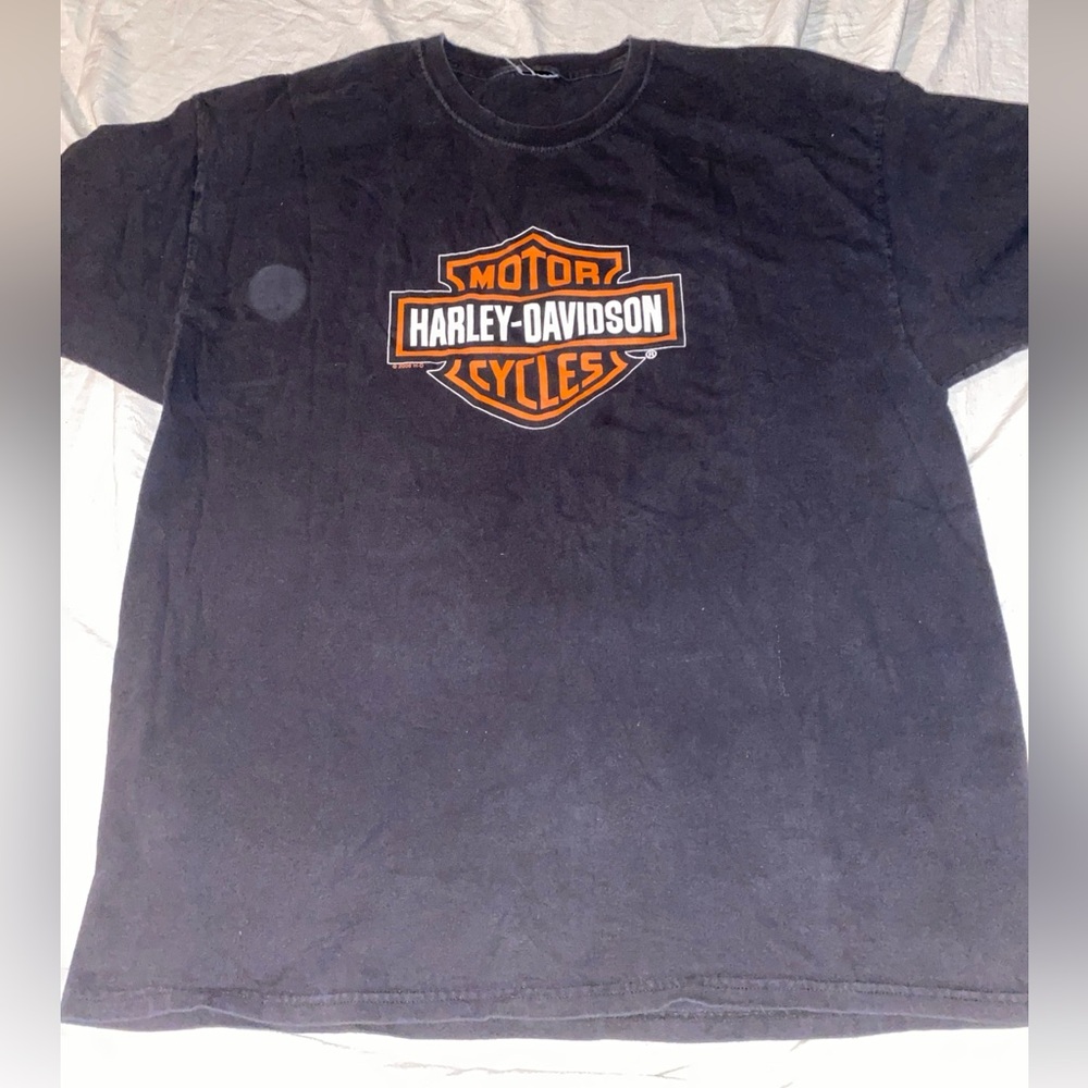 harley davidson shirt No Size Tag Wichita Falls, TX 2006 Measures  An XL